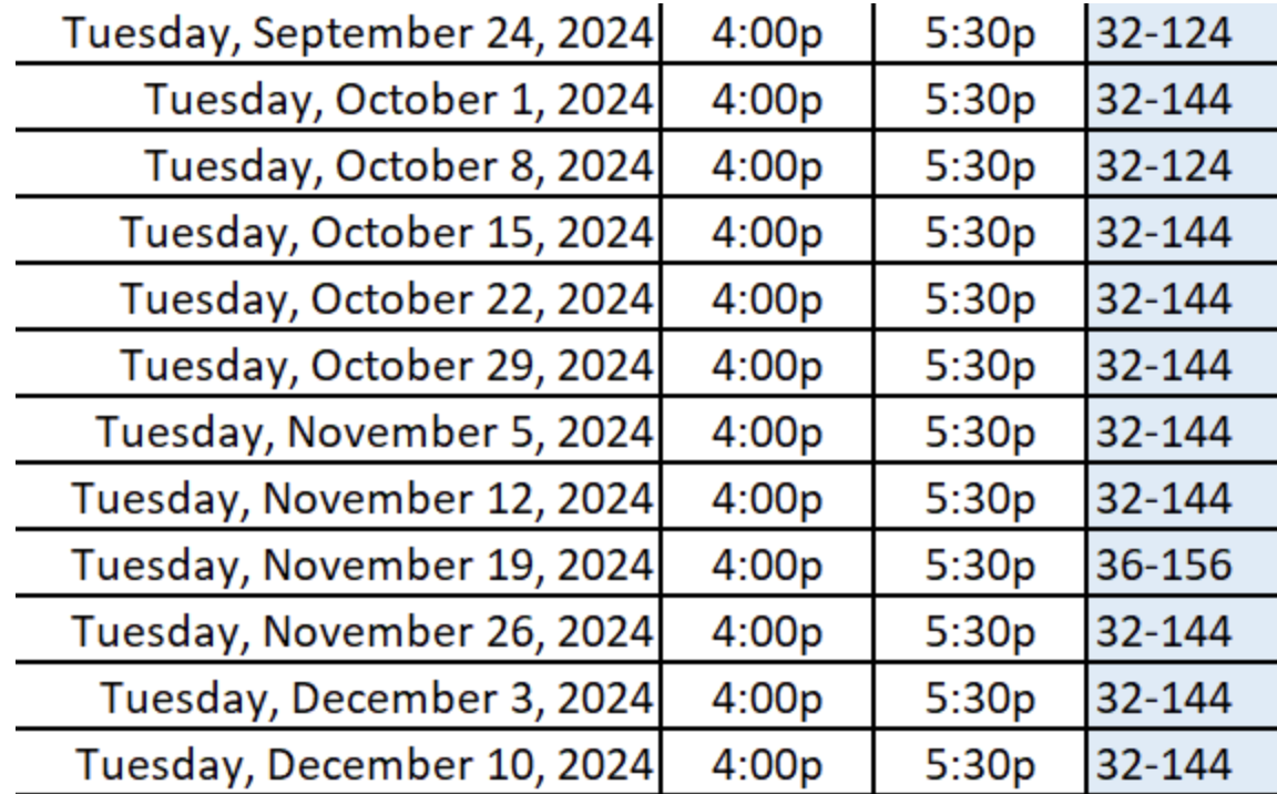 Tuesday OH Locations